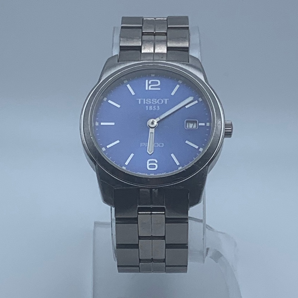 Tissot Mens PR 100 Blue Dial Stainless Steel Bracelet Watch T049410B Custom